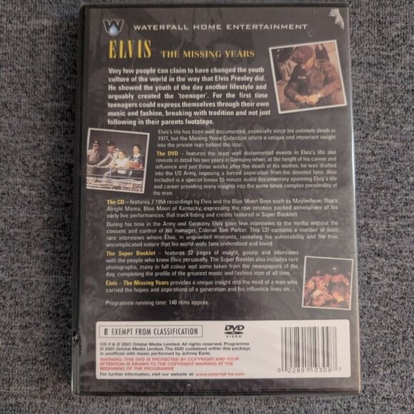 Elvis Presley - The Missing Years (DVD, 2002, Collectors Edition) Like New - Picture 2 of 2